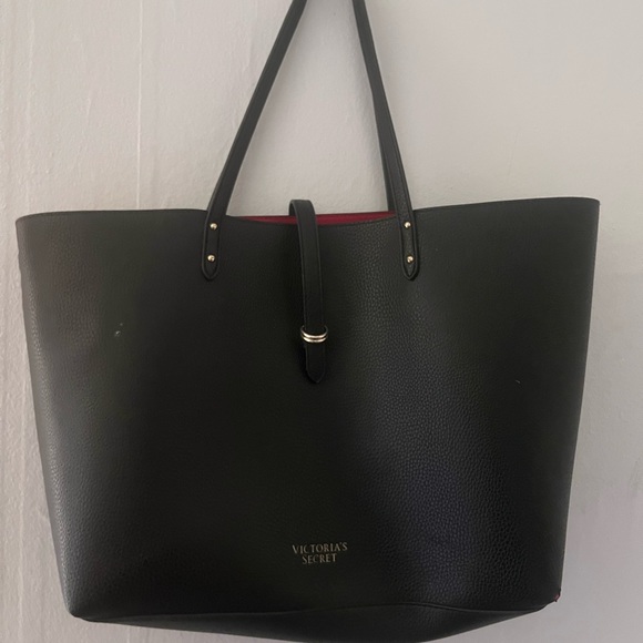 Victoria's Secret Black Tote Classic Structured Design - Picture 2 of 5